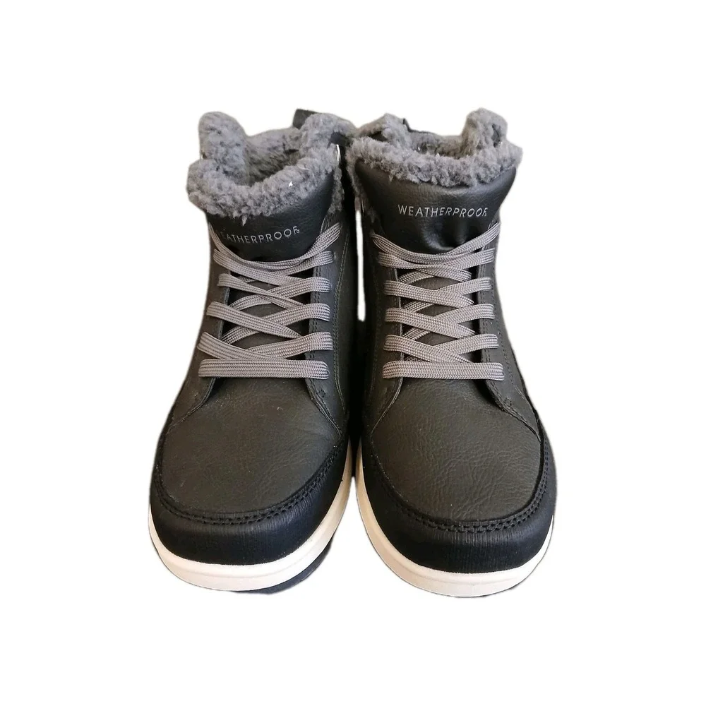 Weatherproof Men's Logjam Memory Foam Sneaker Boots Black Size 8‎ #1047